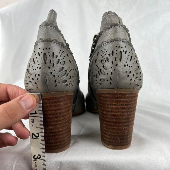 L'Artiste by Spring Step Leather Heeled boots Grey leather Ankle Boots Size 9 - Picture 5 of 8